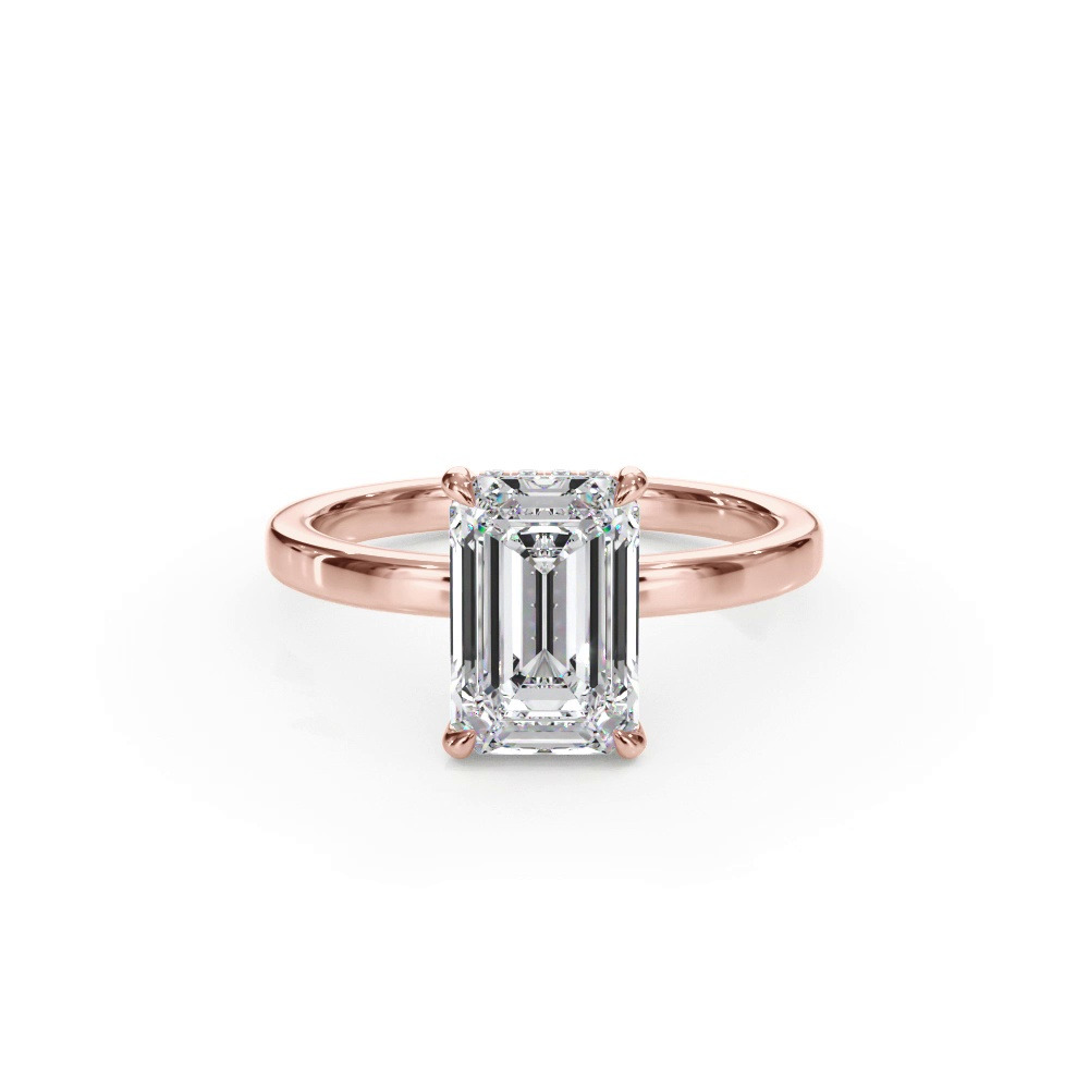360 degree view of Bellora Hidden Halo Lab Engagement Ring (2mm)