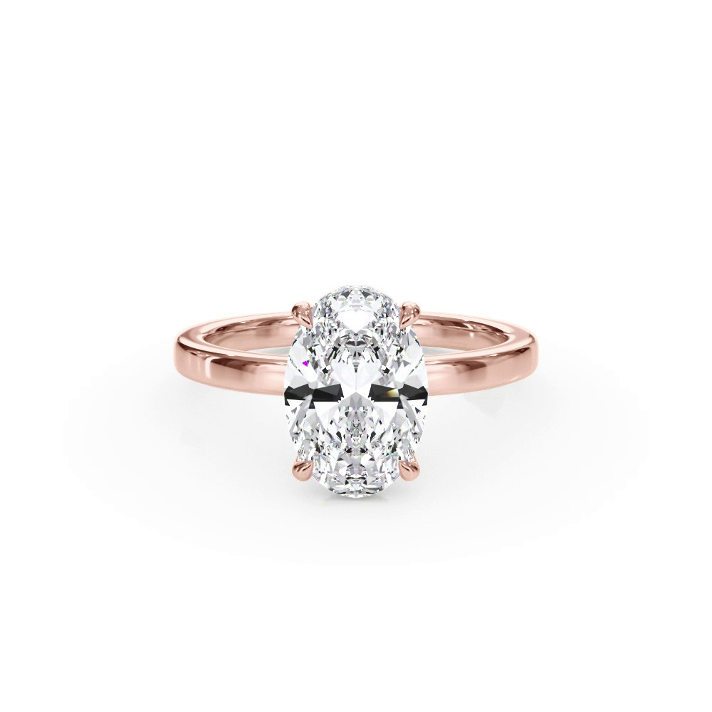 360 degree view of Bellora Hidden Halo Lab Engagement Ring (2mm)
