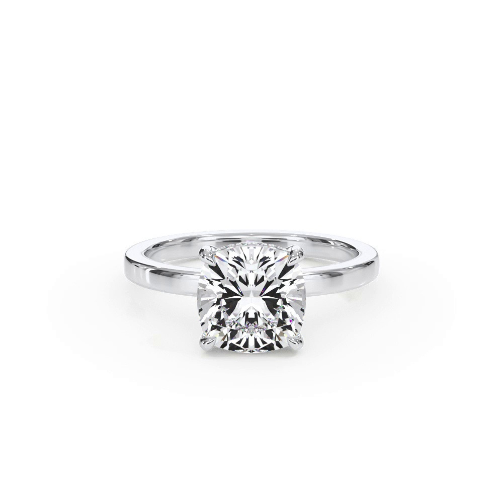 360 degree view of Bellora Hidden Halo Lab Engagement Ring (2mm)
