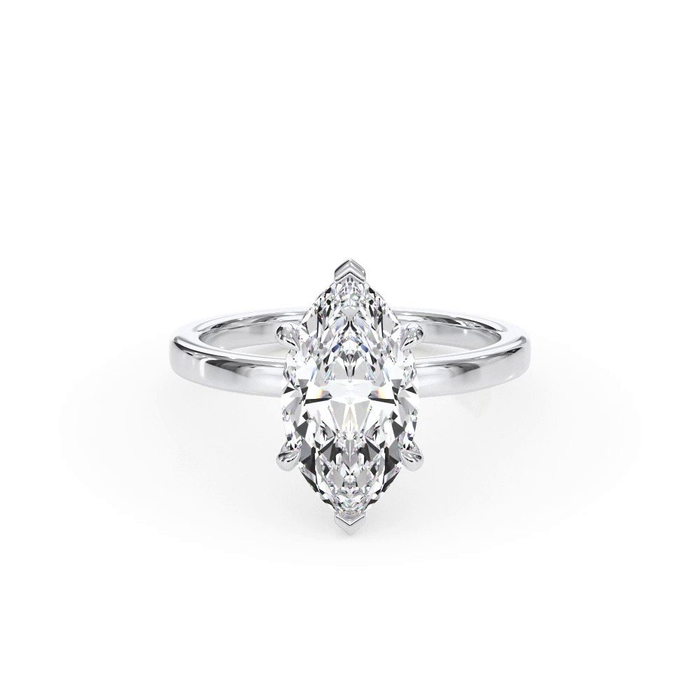 360 degree view of Bellora Hidden Halo Lab Engagement Ring (2mm)