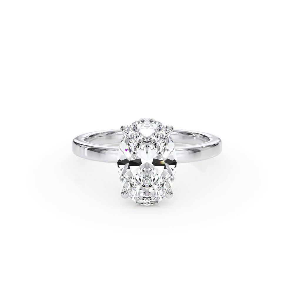 360 degree view of Bellora Hidden Halo Lab Engagement Ring (2mm)