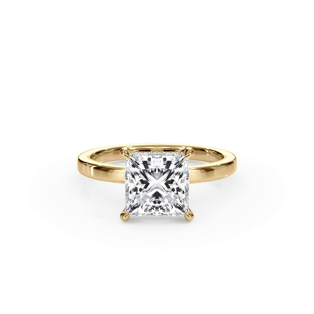 360 degree view of Bellora Hidden Halo Lab Engagement Ring (2mm)