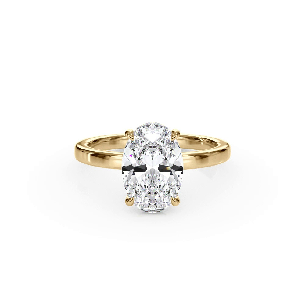 360 degree view of Bellora Hidden Halo Lab Engagement Ring (2mm)