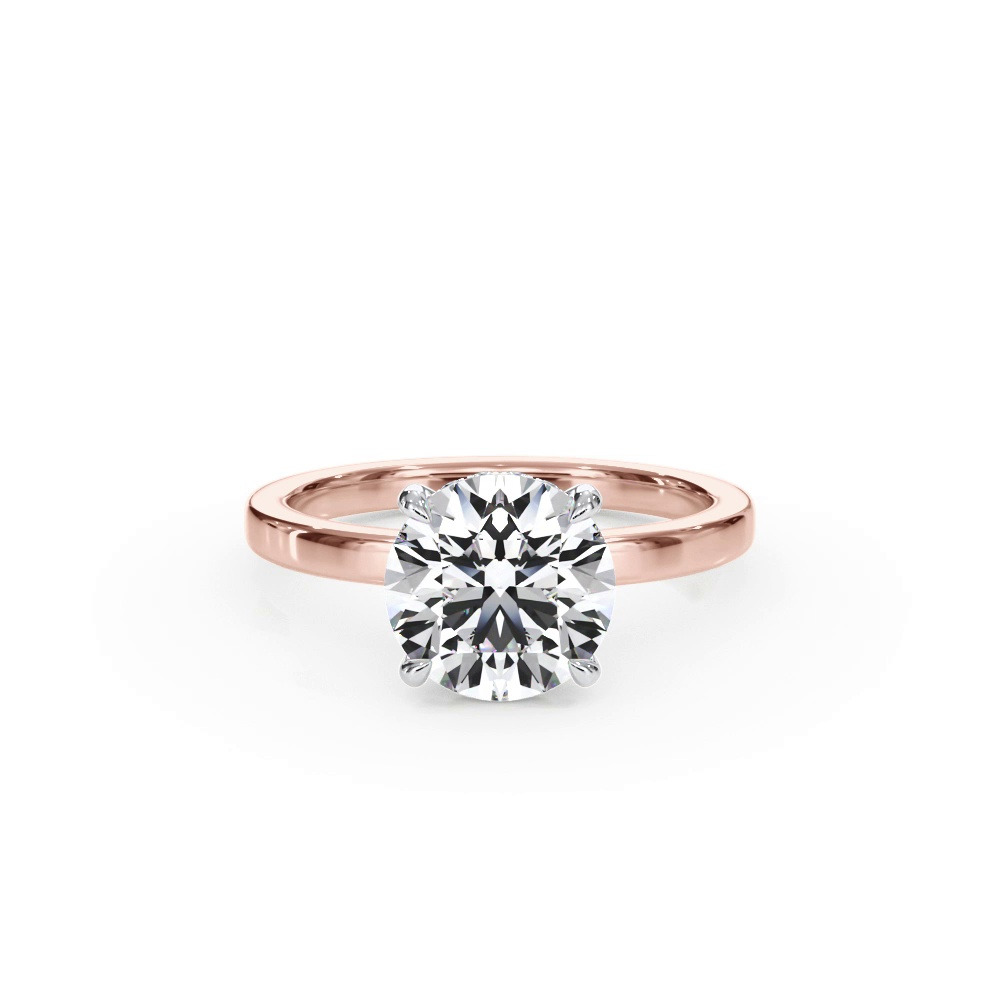 360 degree view of Bellora Hidden Halo Two-Tone Engagement Ring (2mm)