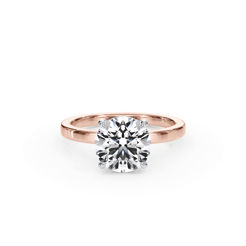 360 degree view of Bellora Hidden Halo Two-Tone Lab Engagement Ring (2mm)