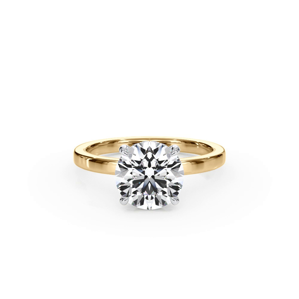 360 degree view of Bellora Hidden Halo Two-Tone Engagement Ring (2mm)