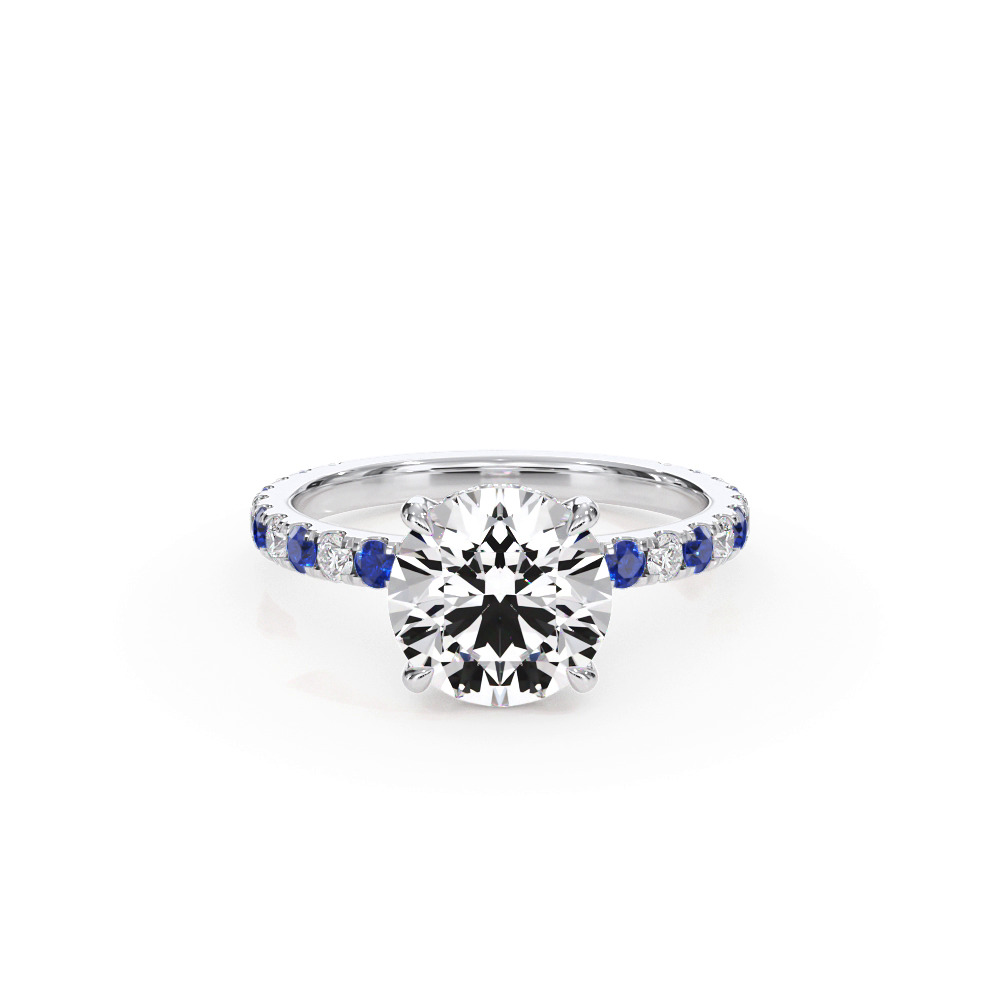 360 degree view of Bellora Sapphire & Diamond Hidden Halo Engagement Ring (2mm)