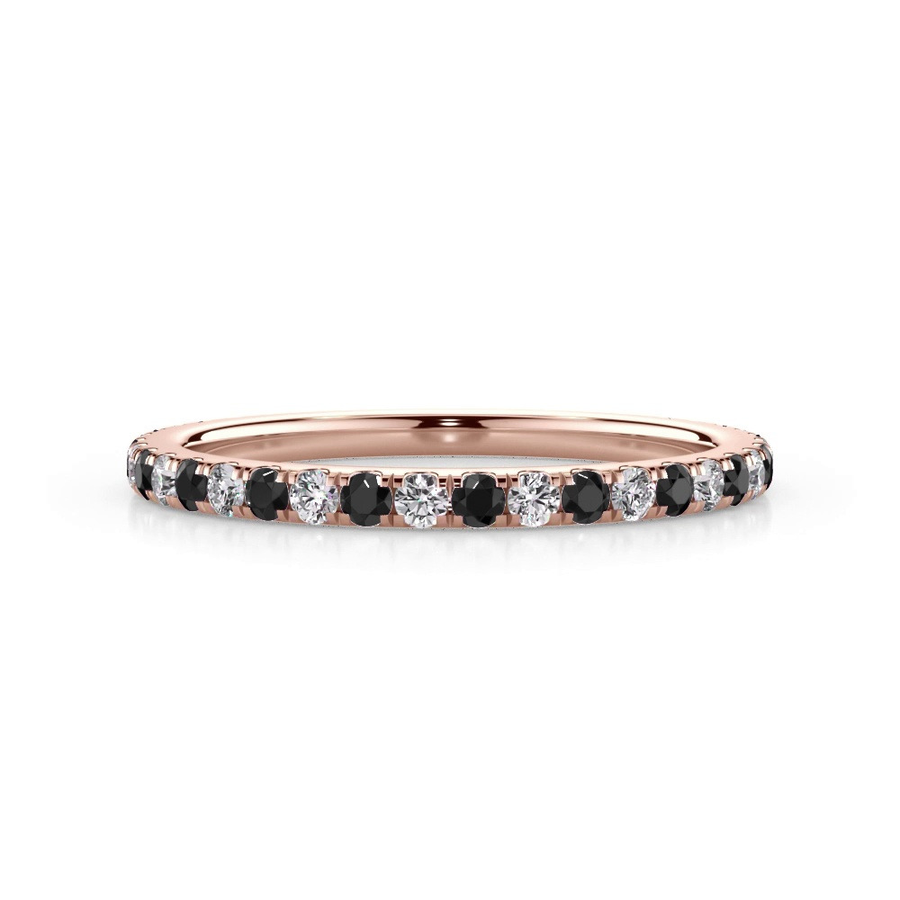 360 degree view of Bellora Black & White Diamond Pavé Band (1.6mm)