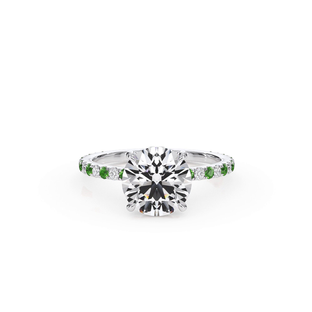 360 degree view of Bellora Tsavorite & Diamond Hidden Halo Engagement Ring (1.6mm)
