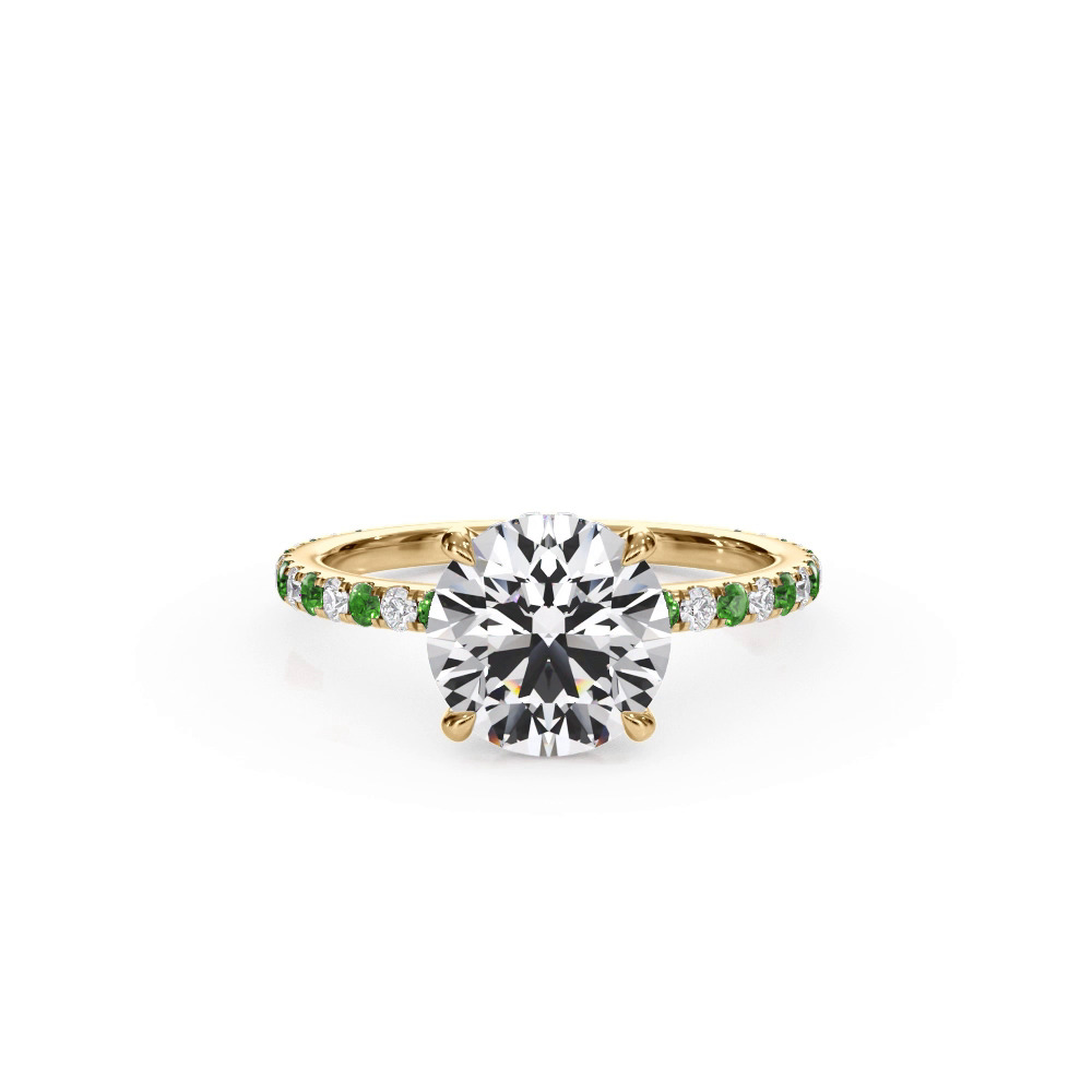 360 degree view of Bellora Tsavorite & Diamond Hidden Halo Engagement Ring (1.6mm)