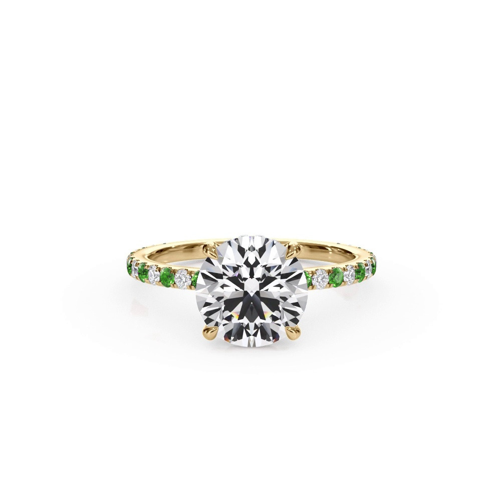 360 degree view of Bellora Tsavorite & Diamond Hidden Halo Engagement Ring (1.6mm)