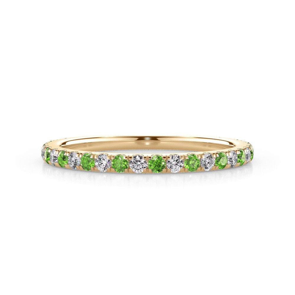 360 degree view of Bellora Tsavorite & Diamond Pavé Band (1.6mm)
