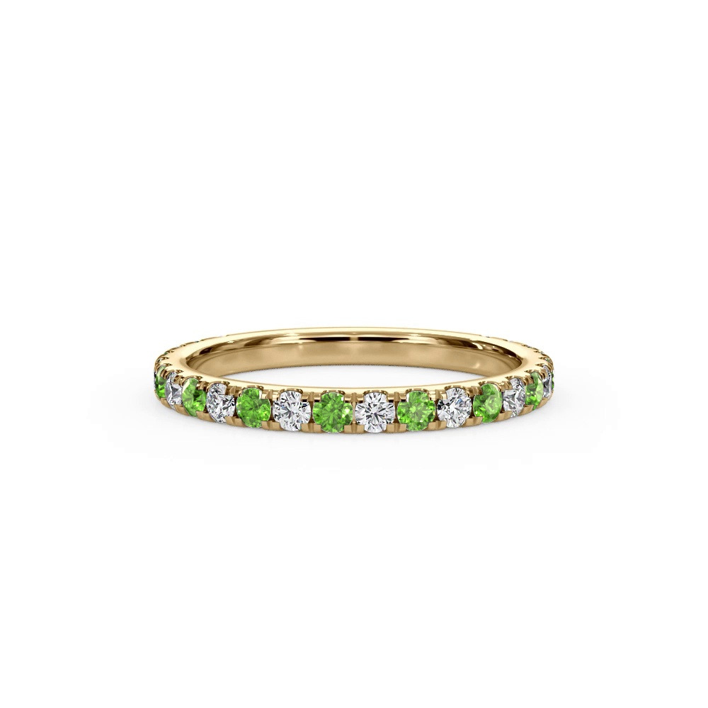 360 degree view of Bellora Tsavorite & Diamond Pavé Band (2mm)