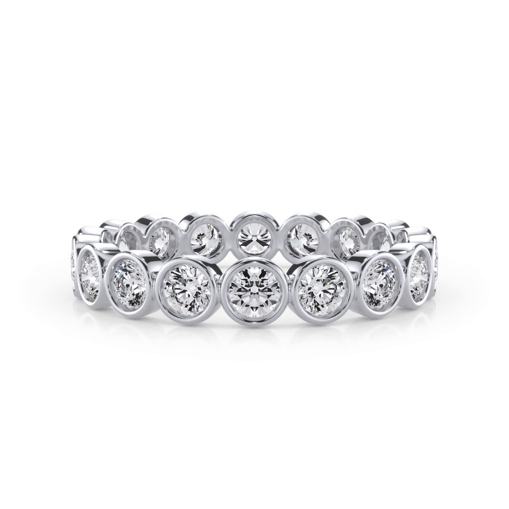 360 degree view of Bezel Set Round Diamond Eternity Ring (1.00ct. tw.)