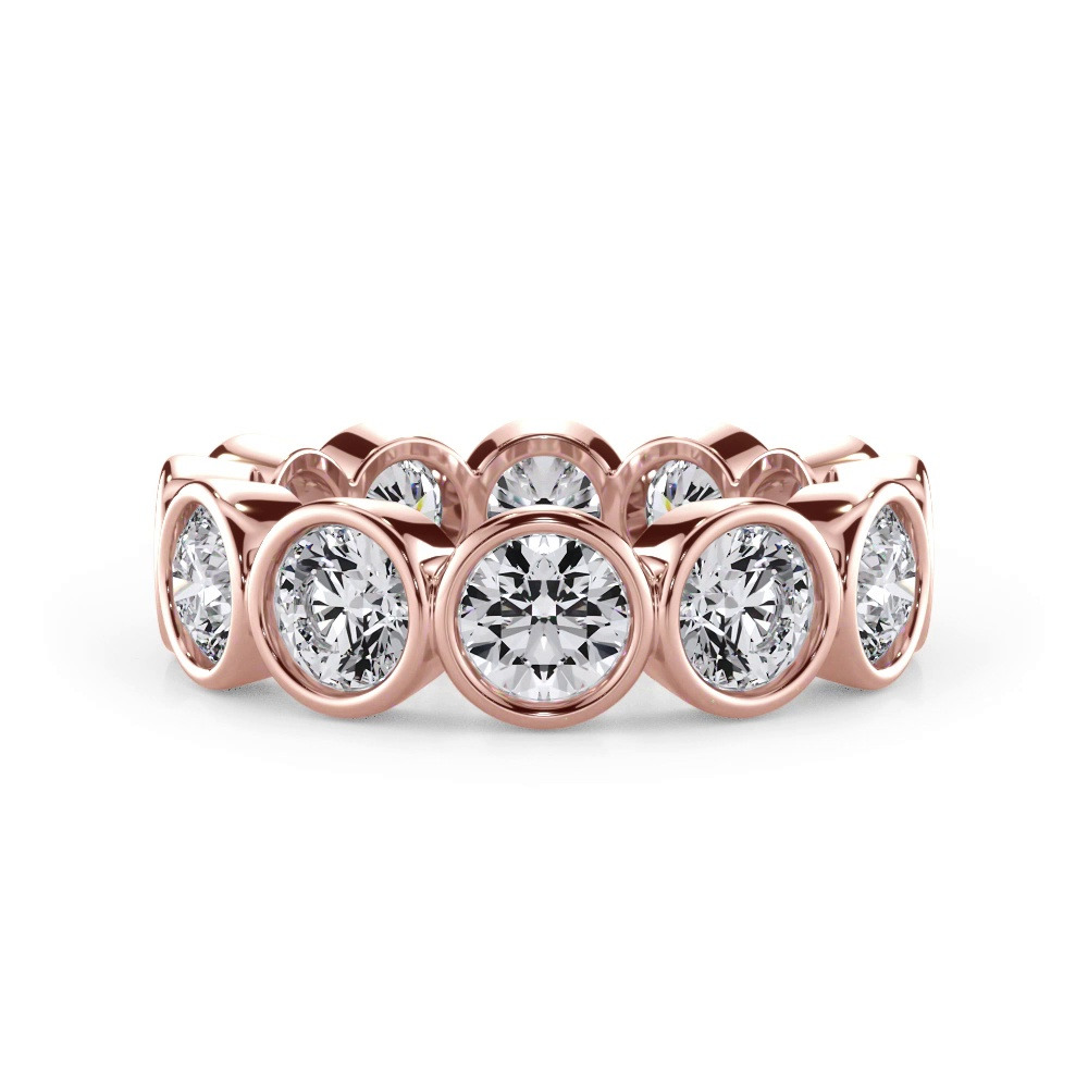 360 degree view of Round Bezel Lab Diamond Eternity Ring (3.90ct. tw.)