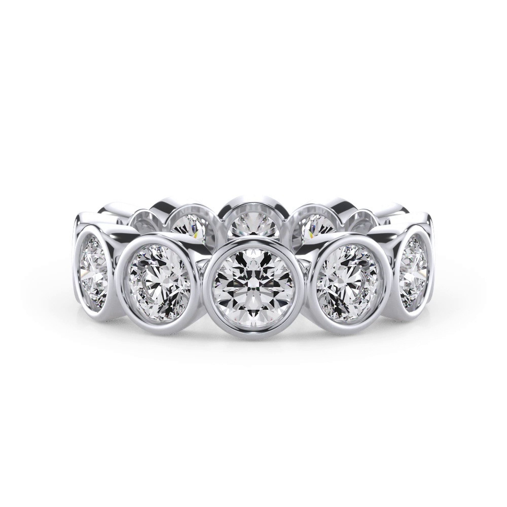 360 degree view of Round Bezel Diamond Eternity Ring (3.90ct. tw.)