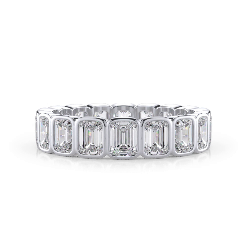 360 degree view of Emerald-Cut Rounded Bezel Lab Diamond Eternity Ring (3.00ct. tw.)