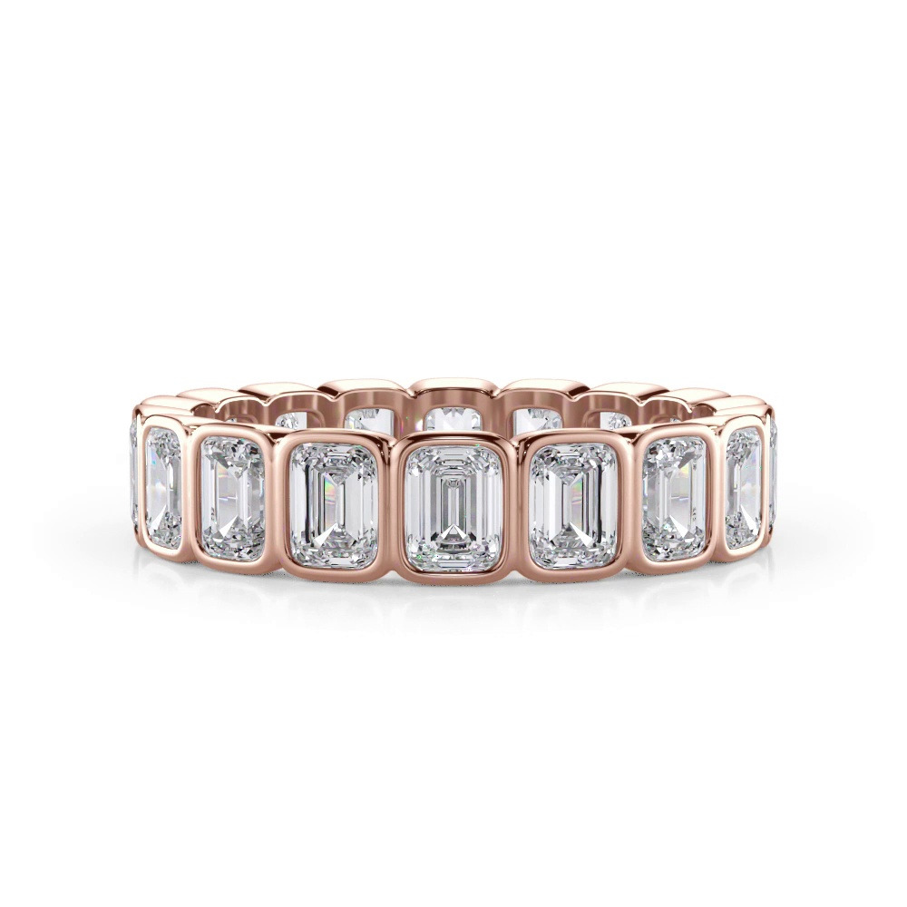 360 degree view of Emerald-Cut Rounded Bezel Diamond Eternity Ring (3.00ct. tw.)
