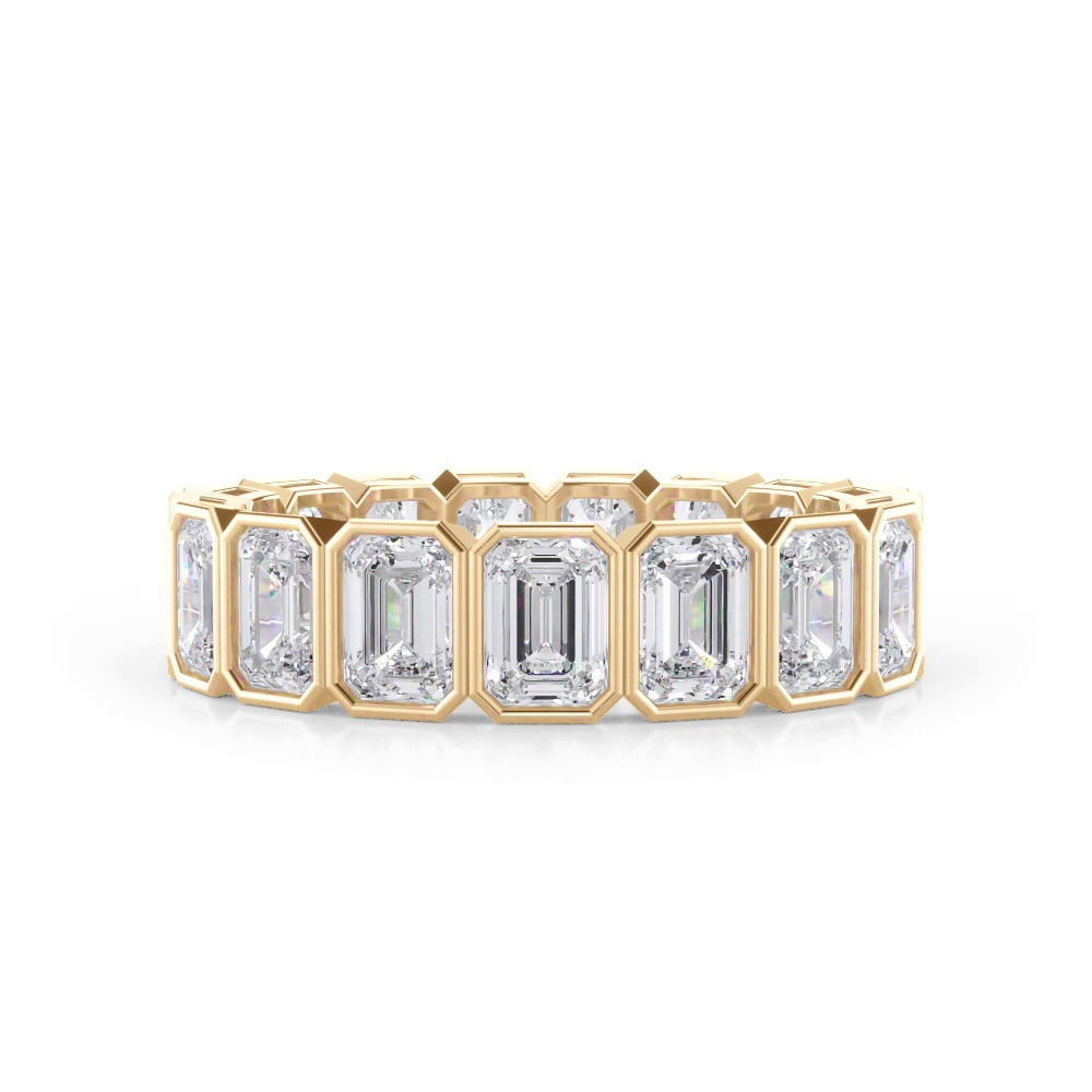 360 degree view of Emerald-Cut Bezel Diamond Eternity Ring (4.00ct. tw.)