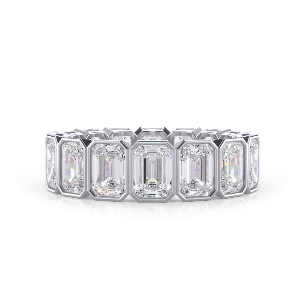 360 degree view of Emerald-Cut Bezel Lab Diamond Eternity Ring (5.00ct. tw.)