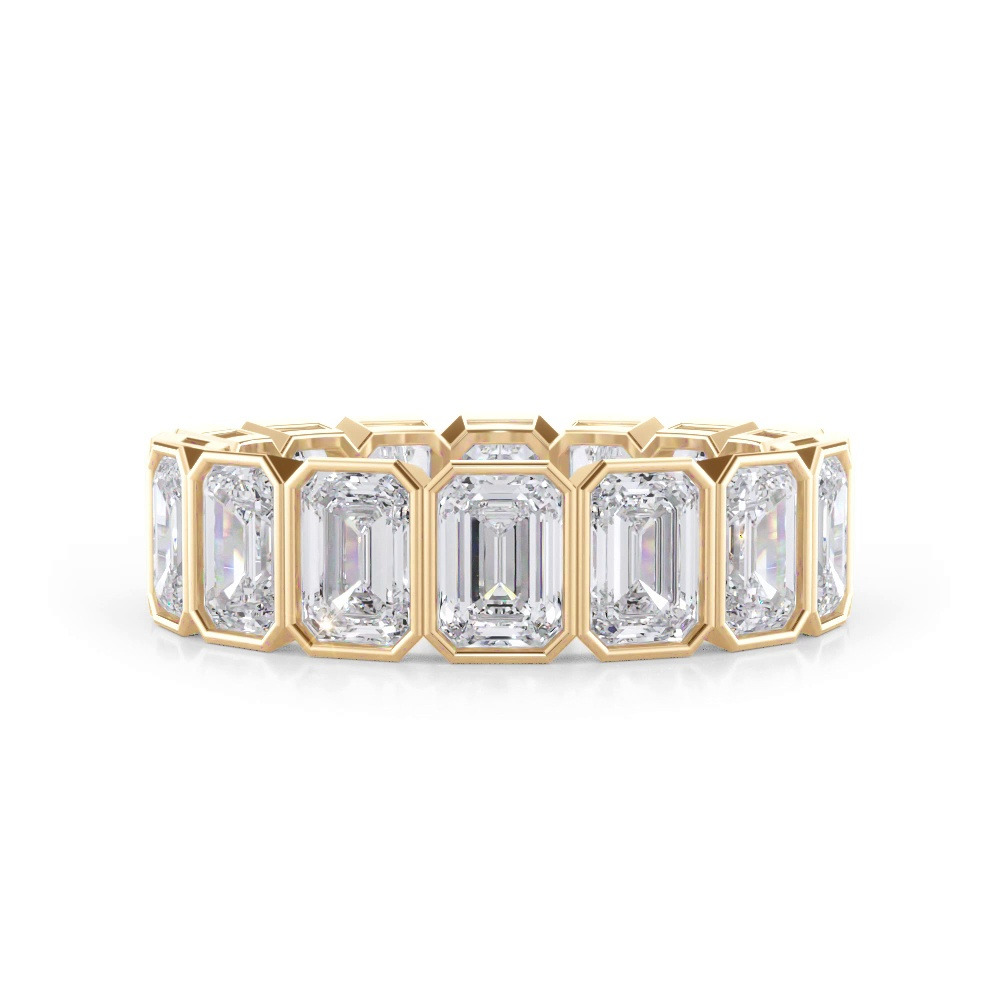 360 degree view of Emerald-Cut Bezel Lab Diamond Eternity Ring (5.00ct. tw.)