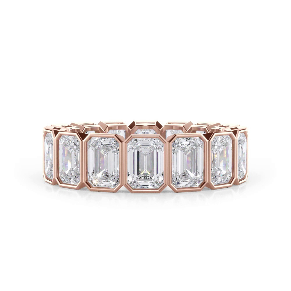 360 degree view of Emerald-Cut Bezel Diamond Eternity Ring (5.00ct. tw.)