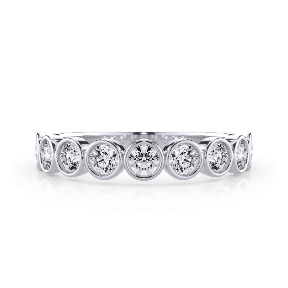360 degree view of Round Bezel Lab Diamond Band (.50ct. tw.)