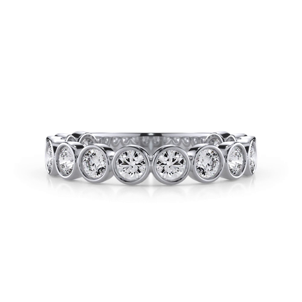 360 degree view of Round Bezel Diamond Band (.84ct. tw.)