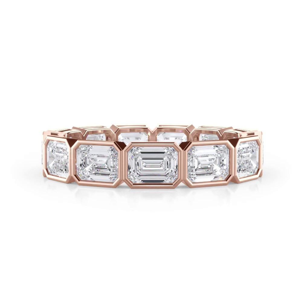360 degree view of East-West Emerald-Cut Bezel Lab Diamond Eternity Ring (3.00ct. tw.)