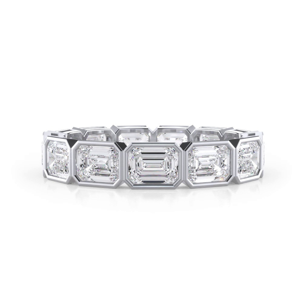 360 degree view of East-West Emerald-Cut Bezel Lab Diamond Eternity Ring (3.00ct. tw.)