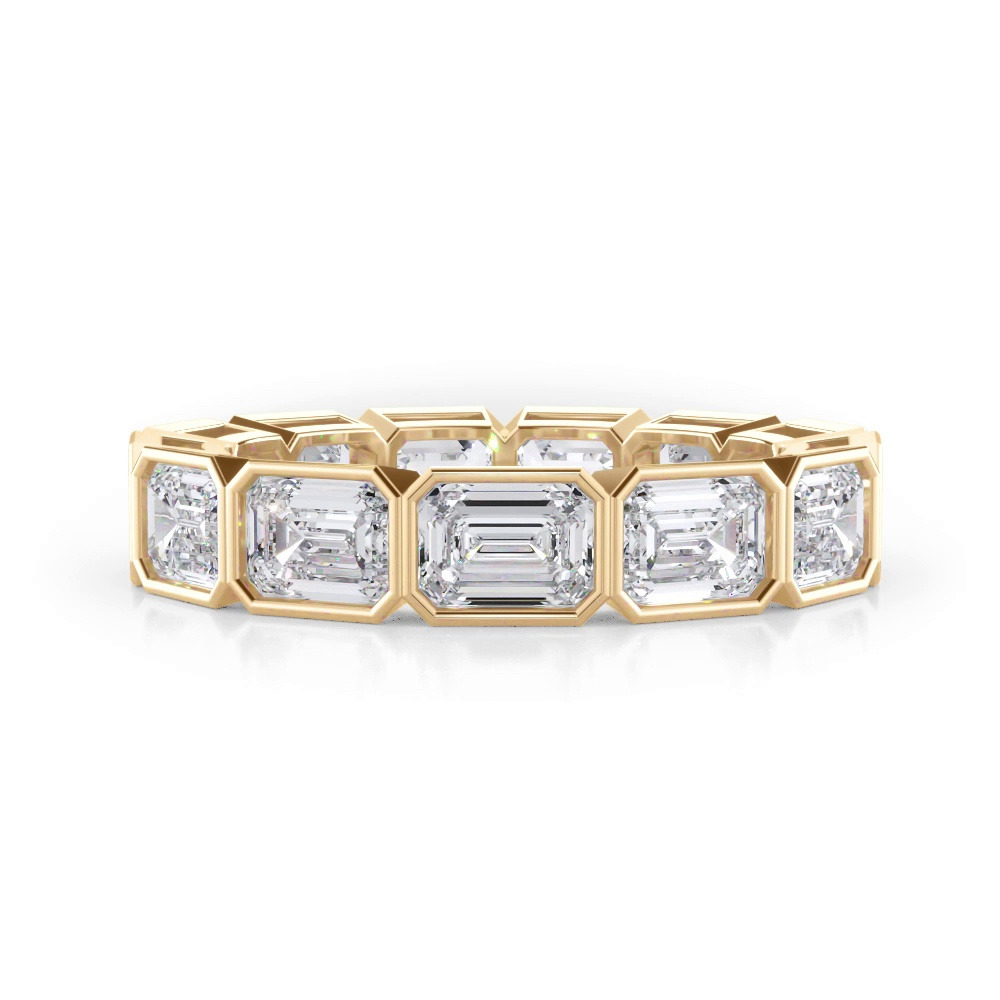 360 degree view of East-West Emerald-Cut Bezel Diamond Eternity Ring (4.00ct. tw.)