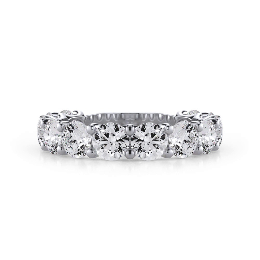 360 degree view of Curved Gallery Twelve-Stone Round Diamond Band (3.00ct. tw.)