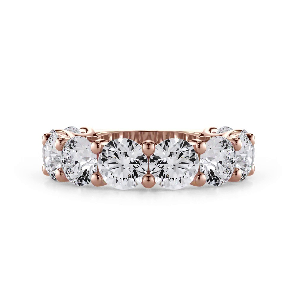 360 degree view of Curved Gallery Ten-Stone Round Diamond Band (5.00ct. tw.)