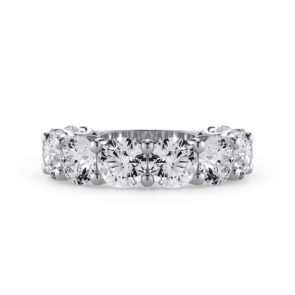 360 degree view of Curved Gallery Ten-Stone Round Diamond Band (5.00ct. tw.)
