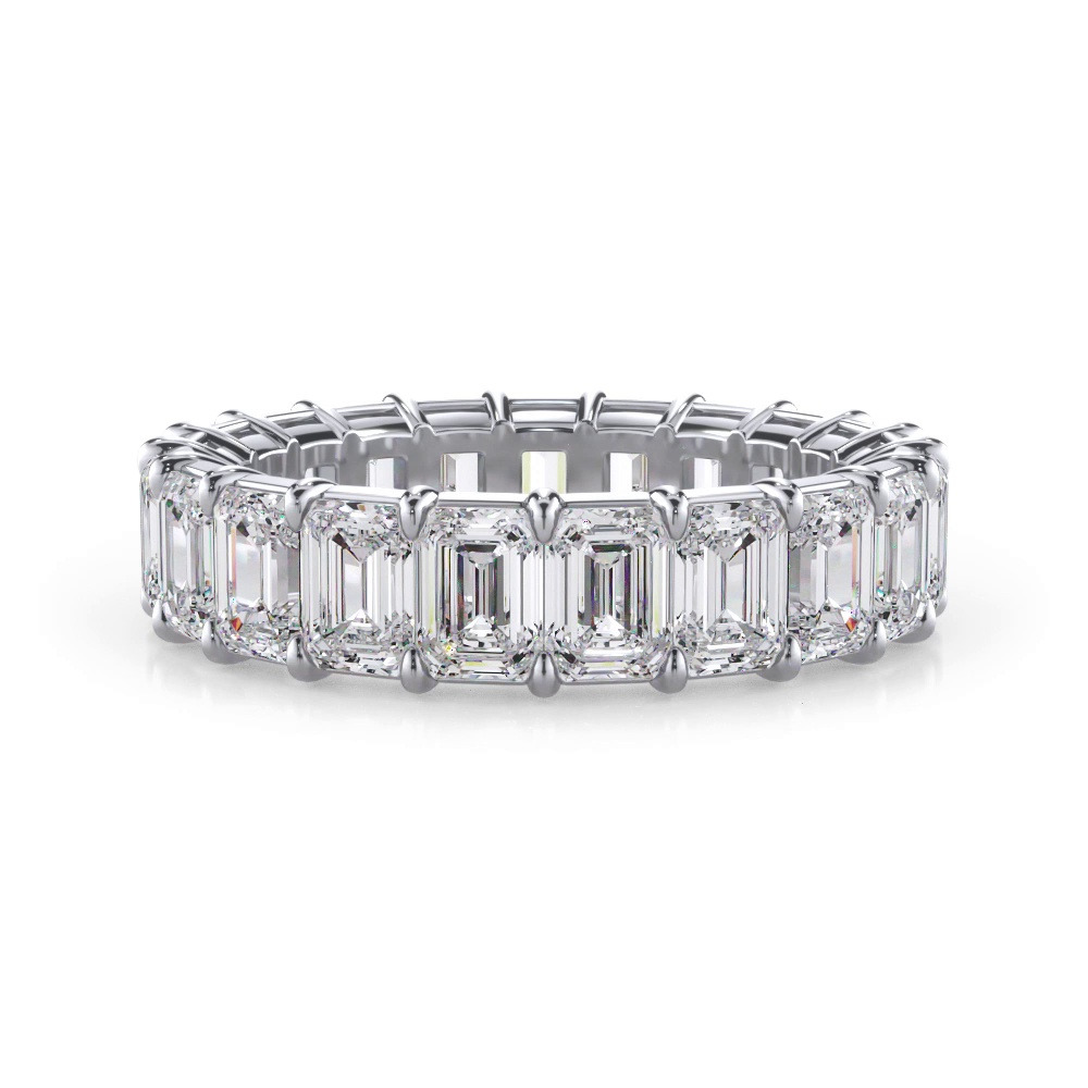 360 degree view of Emerald Cut Lab Diamond Eternity Ring (5.0 ct. tw.)