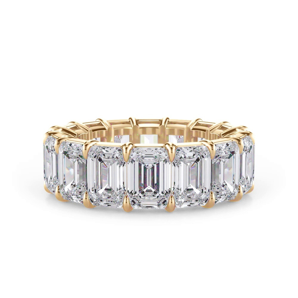 360 degree view of Emerald Cut Lab Diamond Eternity Ring (11.0 ct. tw.)
