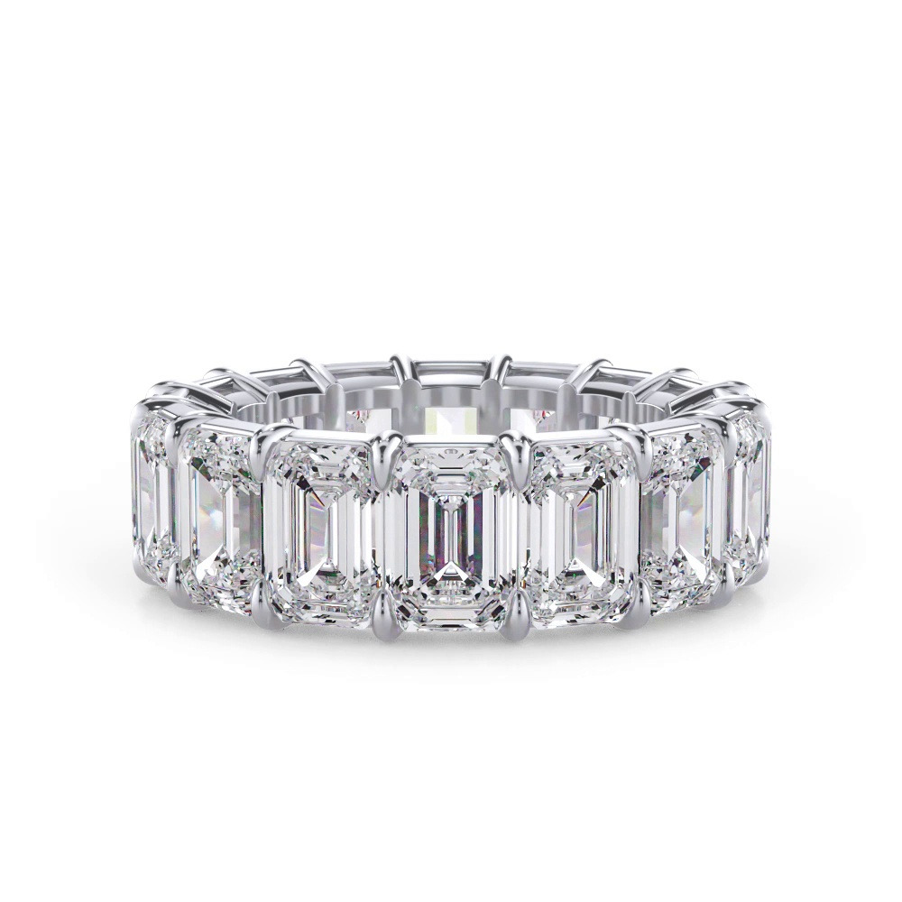 360 degree view of Emerald Cut Diamond Eternity Ring (11.0 ct. tw.)