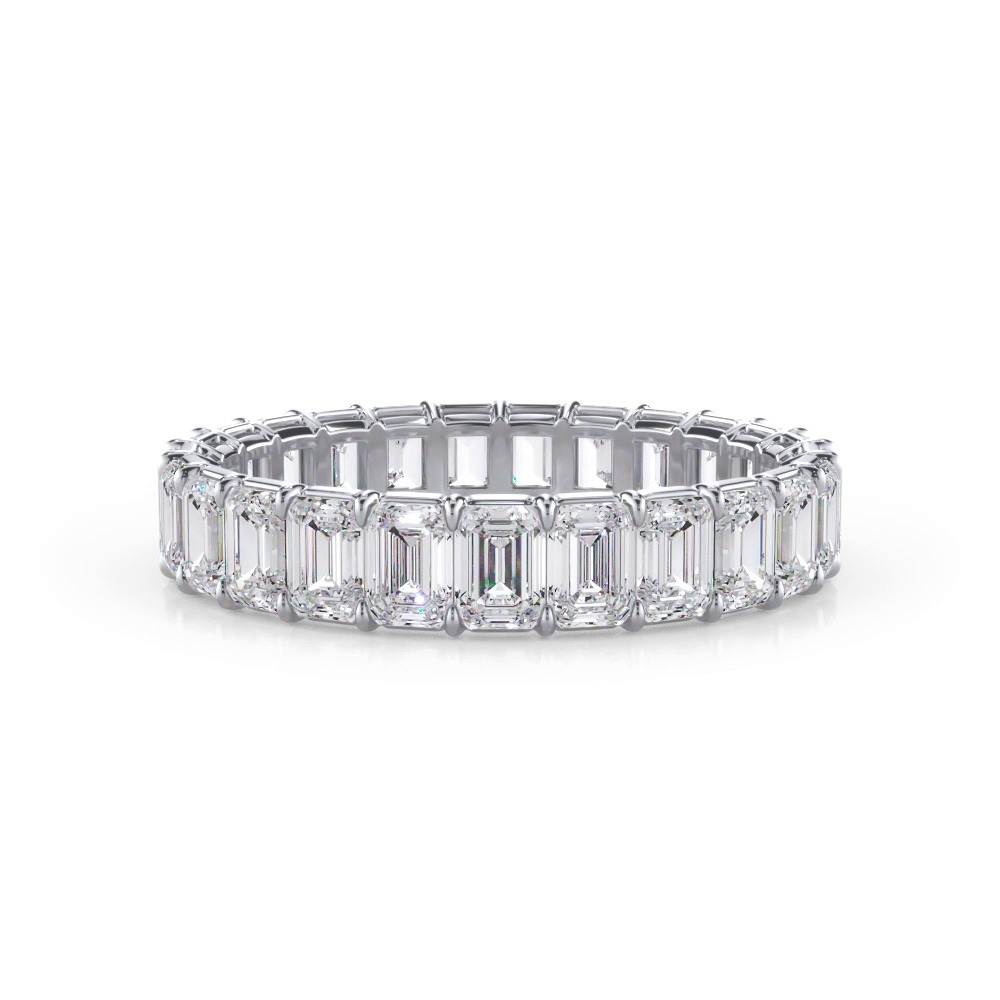 360 degree view of Emerald Cut Lab Diamond Eternity Ring (3.0 ct. tw.)