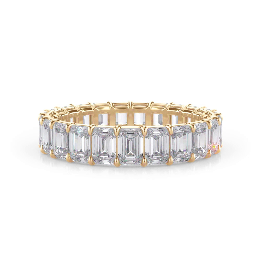 360 degree view of Emerald Cut Lab Diamond Eternity Ring (4.0 ct. tw.)