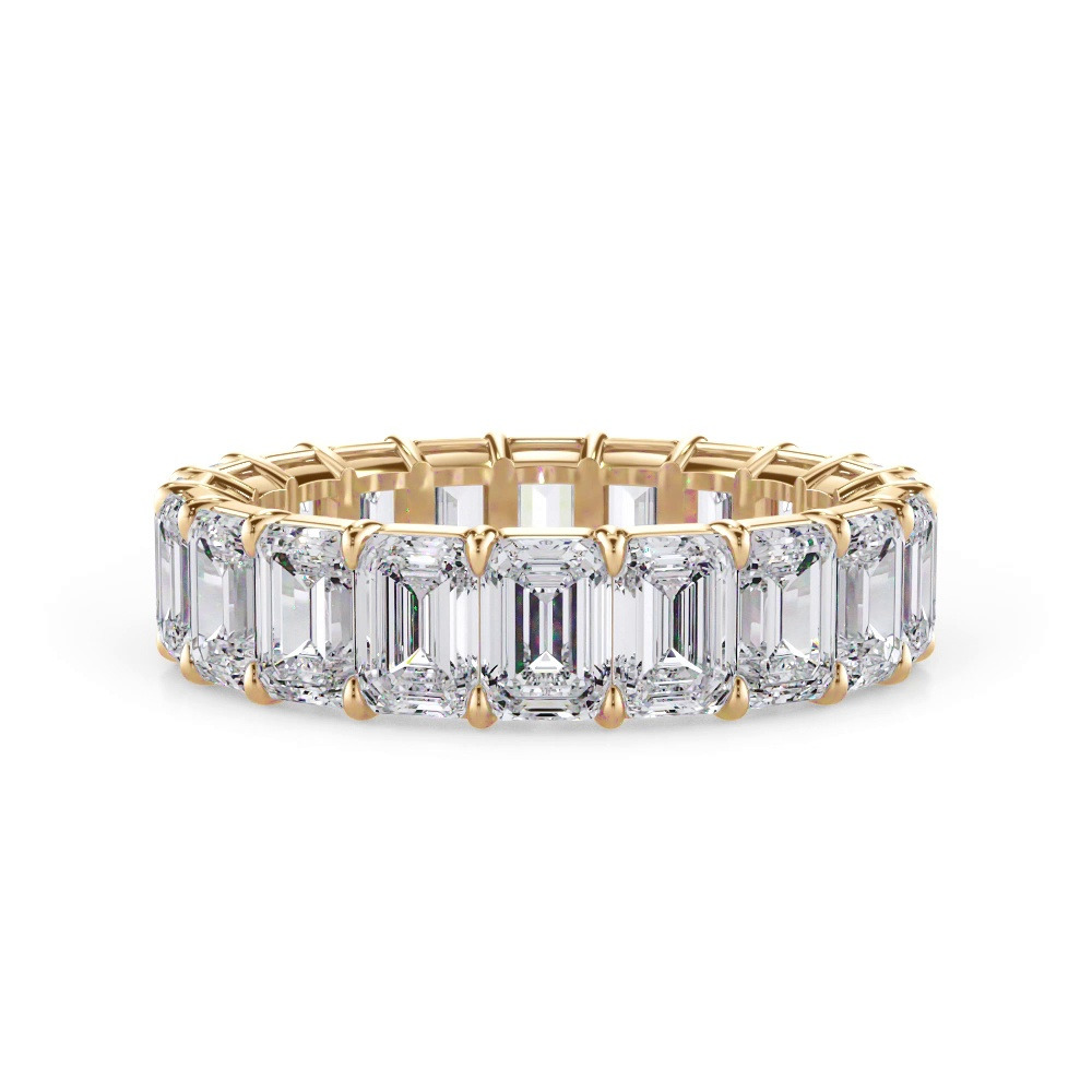 360 degree view of Emerald Cut Lab Diamond Eternity Ring (6.0 ct. tw.)