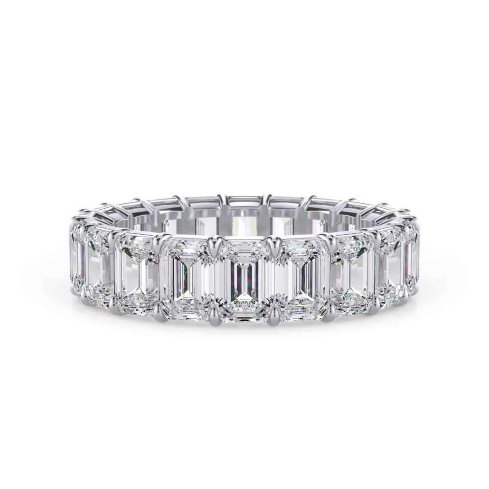 360 degree view of Emerald Cut Lab Diamond Eternity Ring (6.0 ct. tw.)