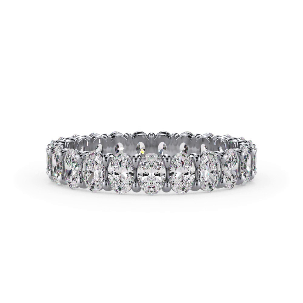 360 degree view of Oval Cut Lab Diamond Eternity Ring (2.0 ct. tw.)