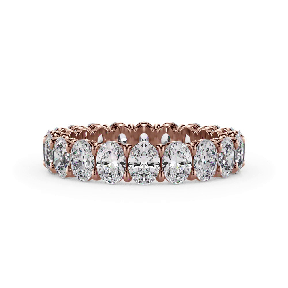 360 degree view of Oval Cut Lab Diamond Eternity Ring (3.0 ct. tw.)