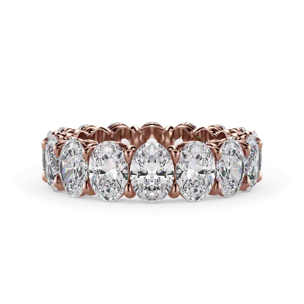 360 degree view of Oval Cut Lab Diamond Eternity Ring (7.0 ct. tw.)