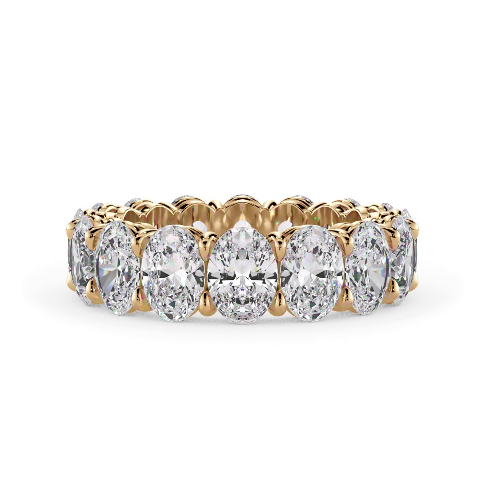 360 degree view of Oval Cut Lab Diamond Eternity Ring (7.0 ct. tw.)