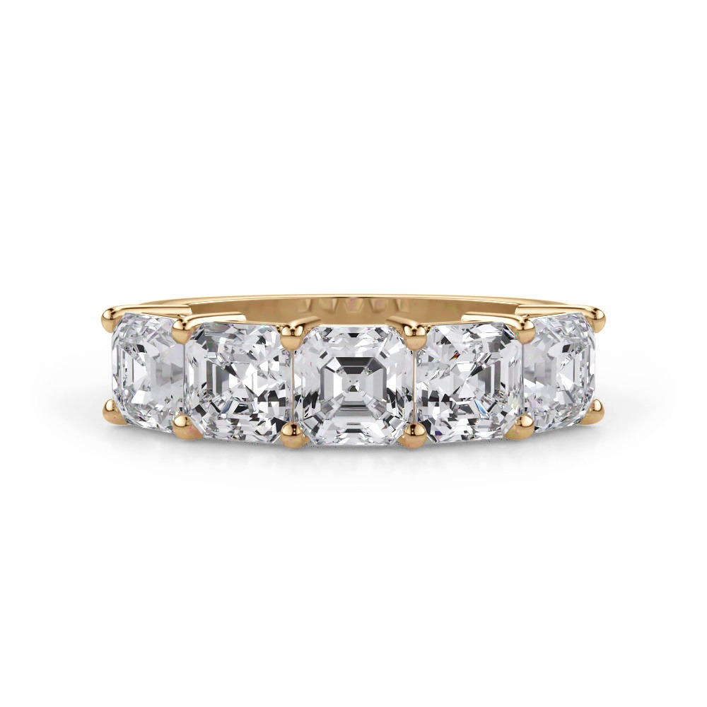 360 degree view of Asscher Cut Lab Diamond 5 Stone Ring (3.00 ct. tw.)