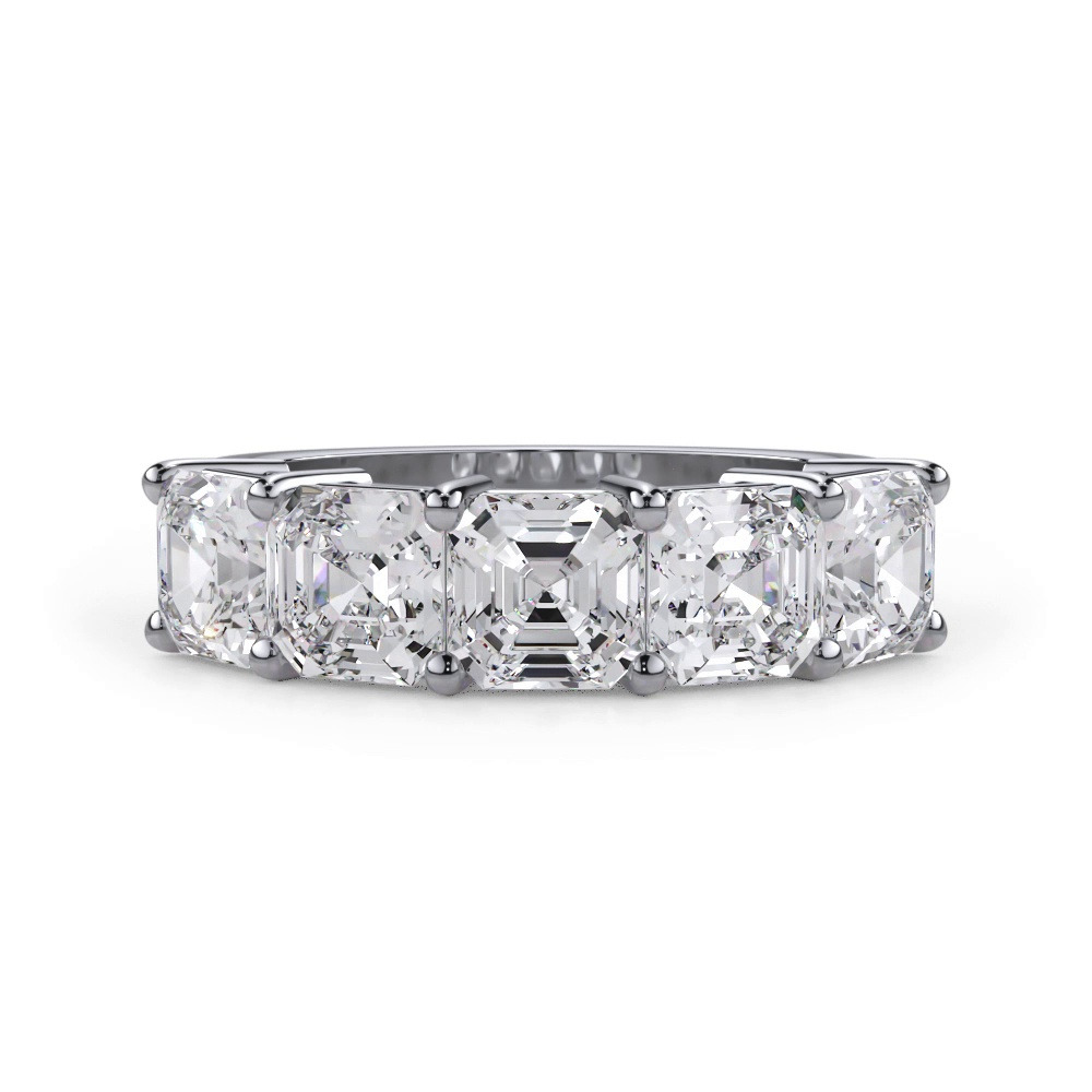 360 degree view of Asscher Cut Diamond 5 Stone Ring (3.50 ct. tw.)