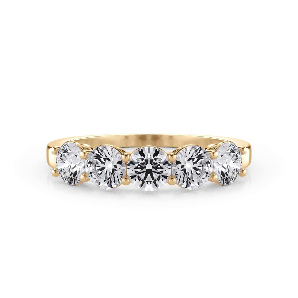 360 degree view of Classic Five-Stone Round Diamond Band (1.00ct. tw.)
