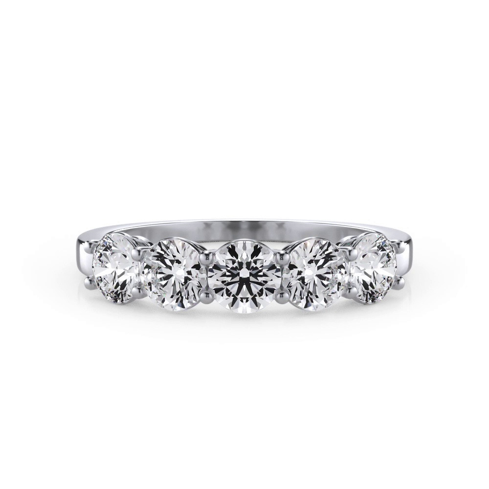 360 degree view of Classic Five-Stone Round Diamond Band (1.00ct. tw.)