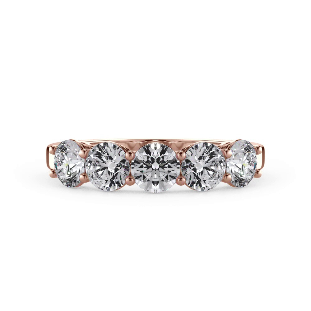 360 degree view of Classic Five-Stone Round Lab Diamond Band (1.25ct. tw.)